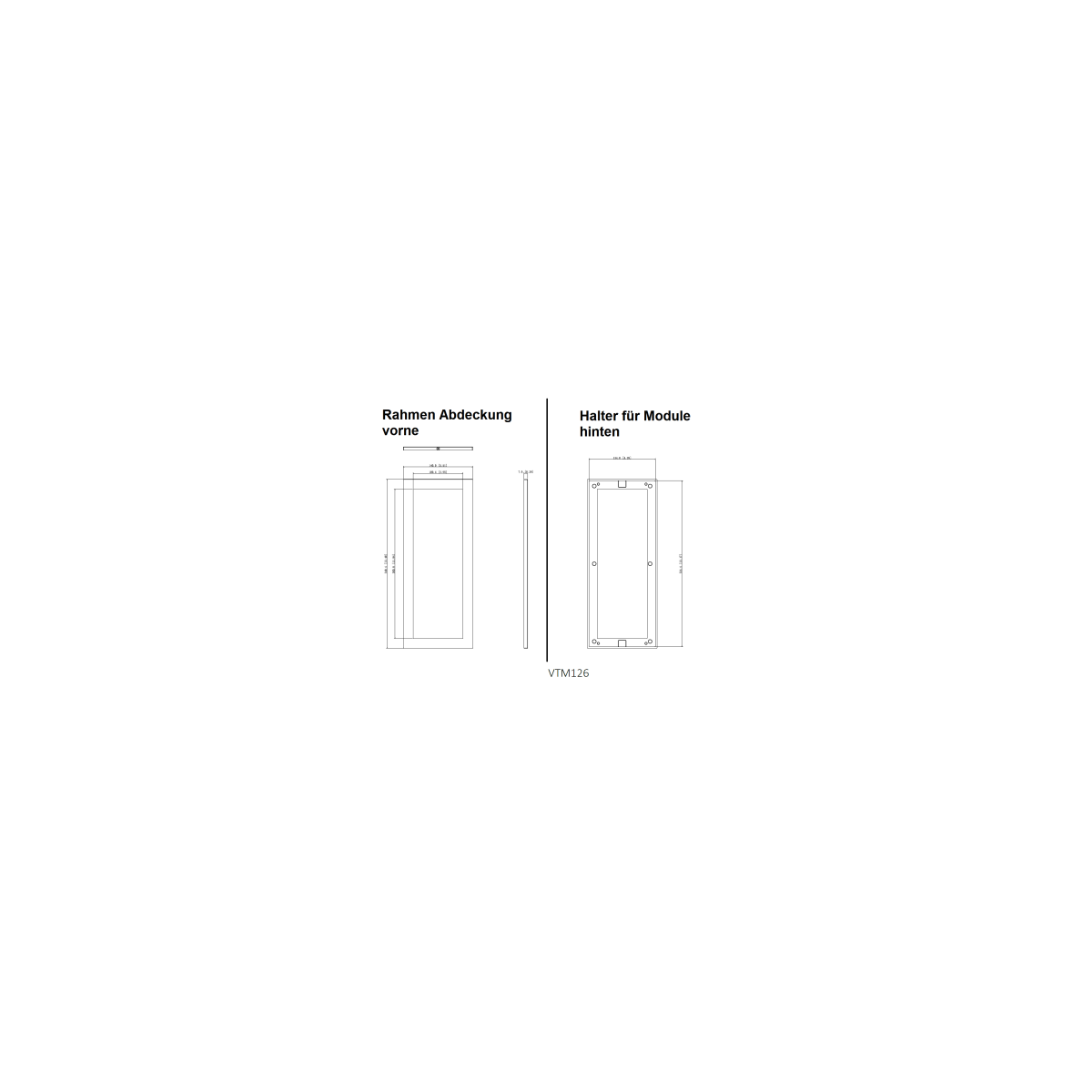 Dahua - VTM24P3 - 3 Modul Rahmen - Black box