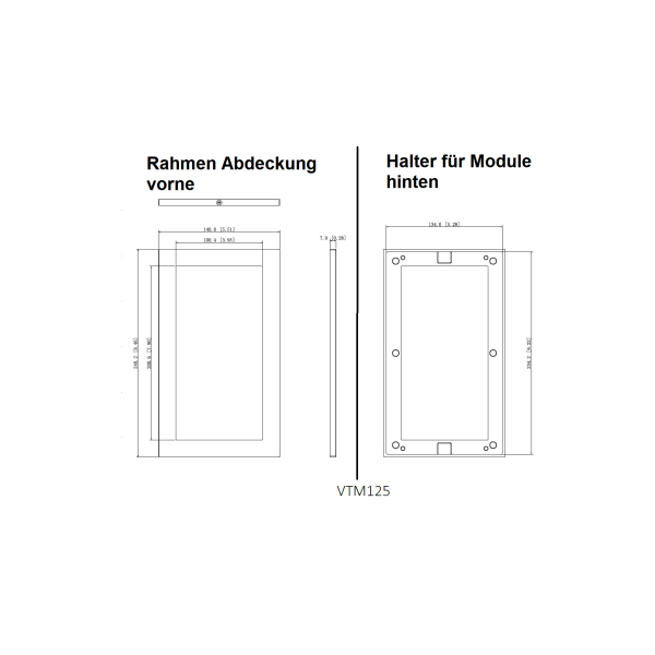 Dahua - VTM25P2 - 2 Modul Rahmen - Black