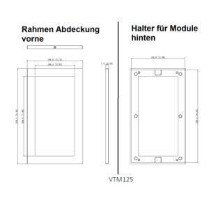 Dahua - VTM25P2 - 2 Modul Rahmen - Black