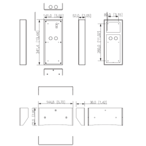 Dahua - VTM27R3 - 3 Modul Aufputz Regendach - Black