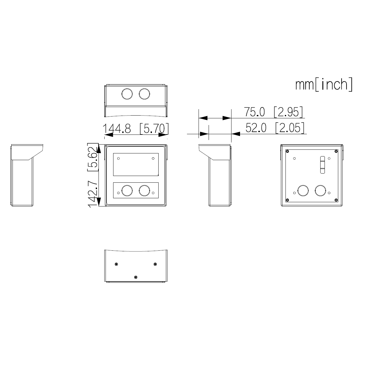 Dahua - VTM76 - 1 Modul Aufputz Regendach - Black