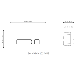 Dahua - VTO4202FB-MB1 - 1 Knopf Modul - Black