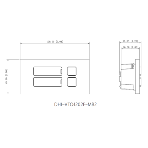 Dahua - VTO4202FB-MB2 - 2 Knopf Modul - Black