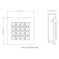Dahua - VTO4202FB-MK - Tastatur Modul - Black