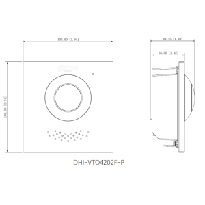 Dahua - VTO4202FB-P1 - Kamera Modul 1 Knopf - Hybrid - Black