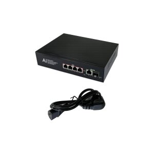 BWSwitch-1xGlasf. SFP 4xPOE BURG GARD