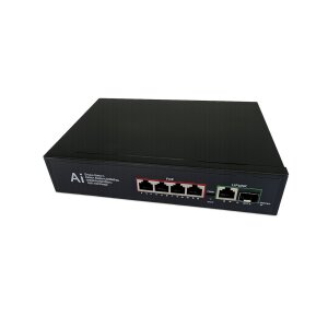 BWSwitch-1xGlasf. SFP 4xPOE BURG GARD