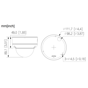 Dahua - IPC-HDBW3849EP-S-IL-0280B - IP - Dome