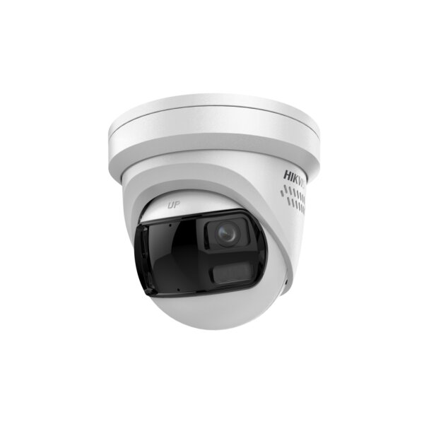 Hikvision DS-2CD2343G2P-LISU/SL(180°)(O-STD) Netzwerk Panorama Turret Kamera, 4MP, 180° Sichtfeld, Mic, IR, Weißlicht, IP67, weiß