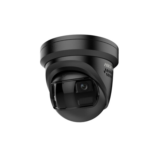 Hikvision DS-2CD2343G2P-LISU/SL(180°)(O-STD)/BLACK Netzwerk Panorama Turret Kamera, 4MP, 180° Sichtfeld, Mic, IR, Weißlicht, IP67, schwarz