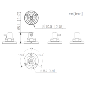 Dahua - ARA33A - Alarm - Halterung für ARD1233 ARD2231 PIR Melder