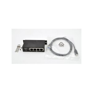 EXSYS EX-1330M USB 3.0/3.1 Gen1 zu 4 x Ethernet 1Gigabit Din-Rail