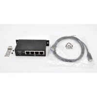 EXSYS EX-1330M USB 3.0/3.1 Gen1 zu 4 x Ethernet 1Gigabit Din-Rail