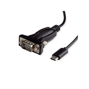 EXSYS EX-2311-2 USB 2.0 C - Stecker zu 1 x Seriell RS-232 1.8 Meter Kabel mit 9 Pin Stecker LED Anzeige