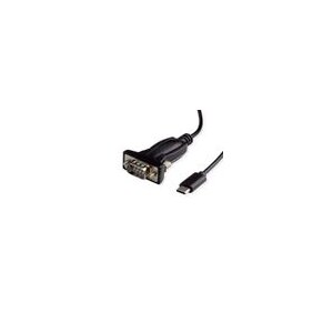 EXSYS EX-2311-2 USB 2.0 C - Stecker zu 1 x Seriell RS-232 1.8 Meter Kabel mit 9 Pin Stecker LED Anzeige