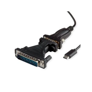 EXSYS EX-2311-2 USB 2.0 C - Stecker zu 1 x Seriell RS-232 1.8 Meter Kabel mit 9 Pin Stecker LED Anzeige