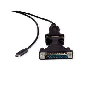 EXSYS EX-2311-2 USB 2.0 C - Stecker zu 1 x Seriell RS-232 1.8 Meter Kabel mit 9 Pin Stecker LED Anzeige