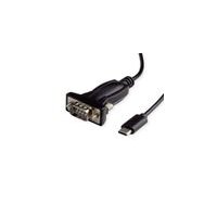 EXSYS EX-2311-2 USB 2.0 C - Stecker zu 1 x Seriell RS-232 1.8 Meter Kabel mit 9 Pin Stecker LED Anzeige