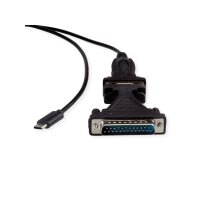 EXSYS EX-2311-2 USB 2.0 C - Stecker zu 1 x Seriell RS-232 1.8 Meter Kabel mit 9 Pin Stecker LED Anzeige