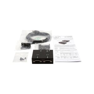 EXSYS EX-13072HM USB 2.0 zu 2 x Seriell RS-232 Ports Metallgehäuse FTDI Chip-Set