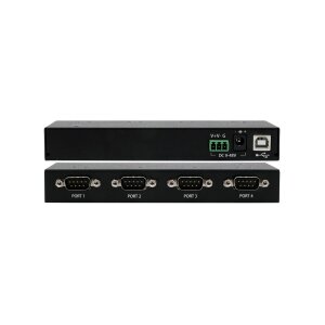 EXSYS EX-13074HM USB 2.0 zu 4 x Seriell RS-232 Ports Metallgehäuse FTDI Chip-Set