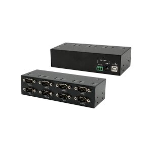 EXSYS EX-13078HM USB 2.0 zu 8 x Seriell RS-232 Ports Metallgehäuse FTDI Chip-Set