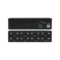 EXSYS EX-13078HM USB 2.0 zu 8 x Seriell RS-232 Ports Metallgehäuse FTDI Chip-Set