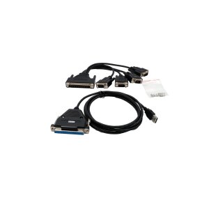 EXSYS EX-1324-37P USB 2.0 zu 4x Seriell, RS-232 Ports mit 37 Pin Buchse, Konverter, FTDI, schwarz, 1,8 m