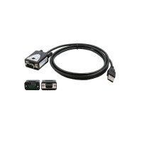 EXSYS EX-1346 USB 2.0 zu 1S x Serielle Schnittstelle RS-422/485 Port Konverter, Kabel, FDTI, schwarz, 1,8 m