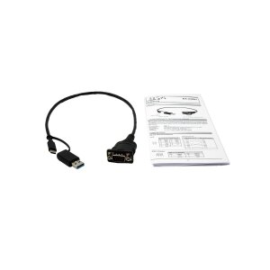 EXSYS EX-23001 USB 2.0 mit C- und A-Stecker zu 1 x Seriell RS-232 Kabel mit 9 Pin Stecker FTDI Chip-Set