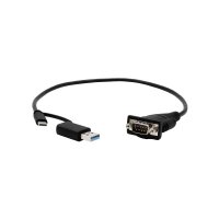 EXSYS EX-23001 USB 2.0 mit C- und A-Stecker zu 1 x Seriell RS-232 Kabel mit 9 Pin Stecker FTDI Chip-Set