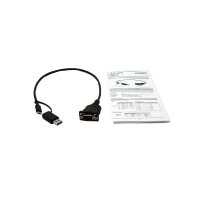 EXSYS EX-23001 USB 2.0 mit C- und A-Stecker zu 1 x Seriell RS-232 Kabel mit 9 Pin Stecker FTDI Chip-Set