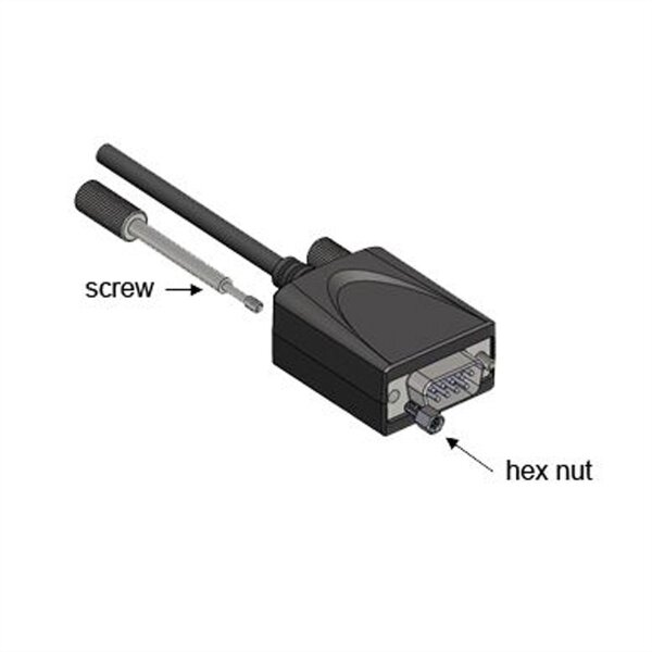 EXSYS EX-2311-2IS USB2.0 C zu 1 x RS-232 1,8m 15KV Überspannungsschutz FTDI Chip-Set, schwarz, 1,8 m