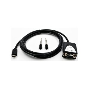 EXSYS EX-2311-2IS USB2.0 C zu 1 x RS-232 1,8m 15KV Überspannungsschutz FTDI Chip-Set, schwarz, 1,8 m