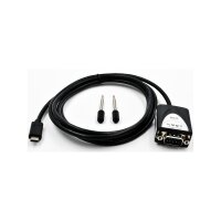 EXSYS EX-2311-2IS USB2.0 C zu 1 x RS-232 1,8m 15KV Überspannungsschutz FTDI Chip-Set, schwarz, 1,8 m