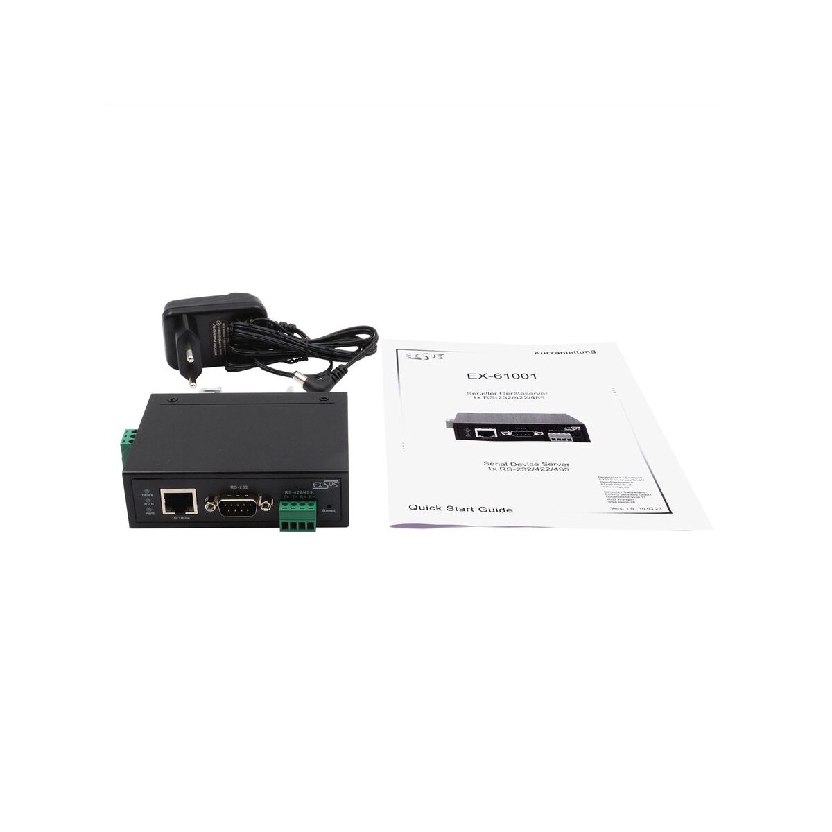 EXSYS EX-61001 Ethernet zu 1 x Seriell RS-232/422/485