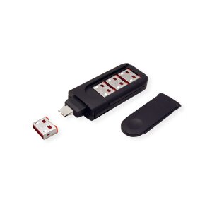 EXSYS EX-1114-R, 4x USB Schloss, 1x Schlüssel