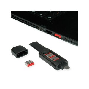 EXSYS EX-1114-R, 4x USB Schloss, 1x Schlüssel