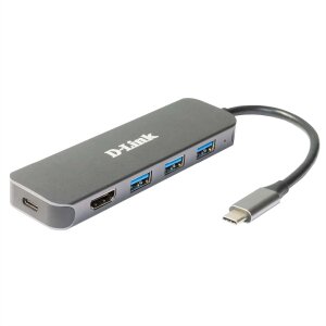 D-Link DUB-2333 5-in-1 USB-C Hub mit HDMI/Power Delivery
