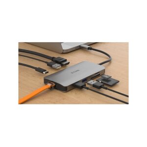 D-Link DUB-M810 USB-C 8-Port USB 3.0 Hub HDMI, Ethernet, Card Reader, Power