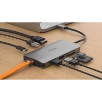 D-Link DUB-M810 USB-C 8-Port USB 3.0 Hub HDMI, Ethernet, Card Reader, Power