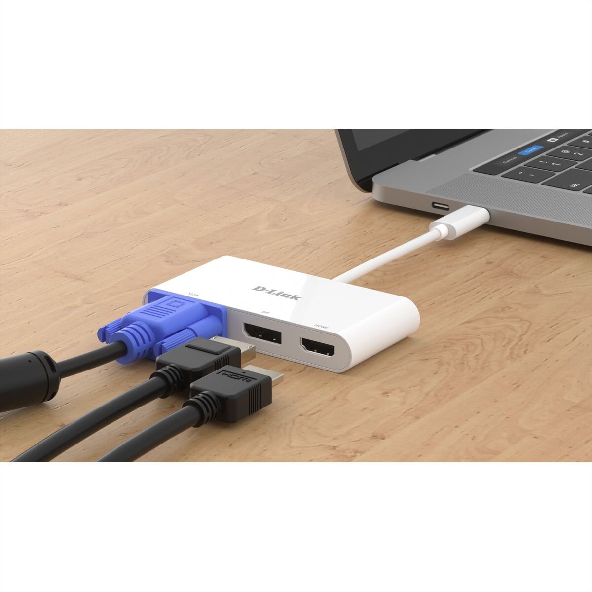 D-Link DUB-V310 USB-C 3-Port Adapter mit box