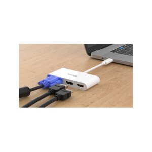 D-Link DUB-V310 USB-C 3-Port Adapter mit HDMI, Displayport, VGA