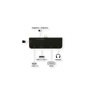 EXSYS EX-1222HM 5-in-1 USB-C Mini Dockingstation