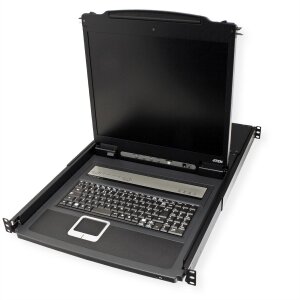 ATEN CL1308N KVM-Switch, 48cm TFT, VGA, PS/2-USB, 8 Port, ES-Layout