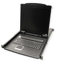 ATEN CL1308N KVM-Switch, 48cm TFT, VGA, PS/2-USB, 8 Port, US-Layout