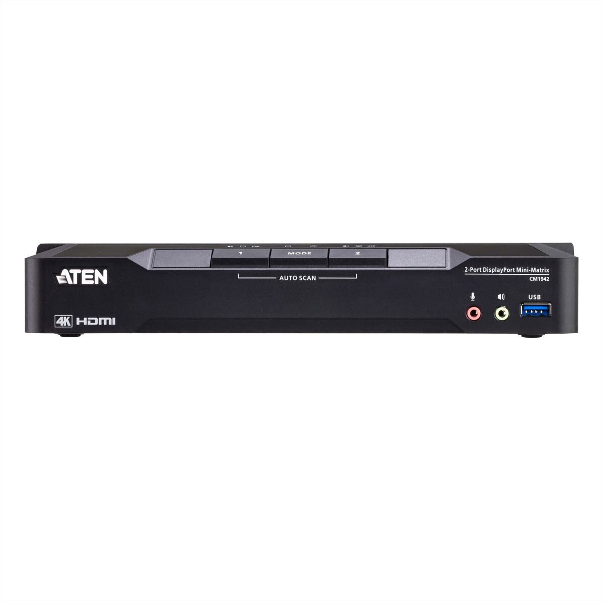 ATEN CM1942 2-Port 4K DP Dual Display Mini Matriv Boundless 