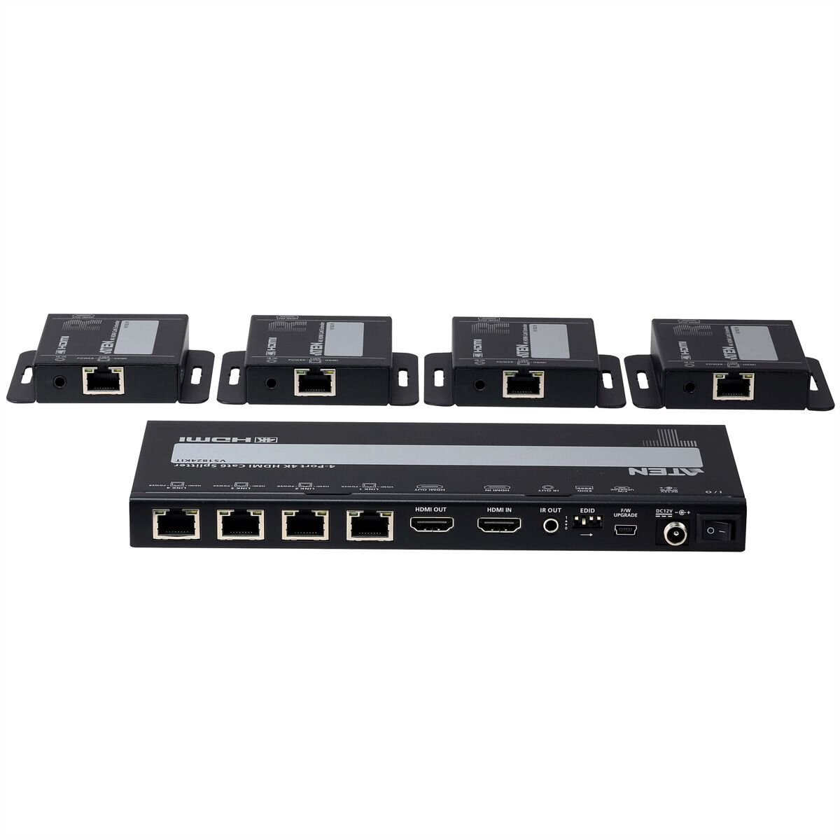 ATEN VS1824KIT 4-Port 4K HDMI Cat6 Splitter mit 4 Empfä