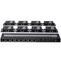 ATEN VS1828KIT 8-Port 4K HDMI Cat6 Splitter mit 8 Empfänger