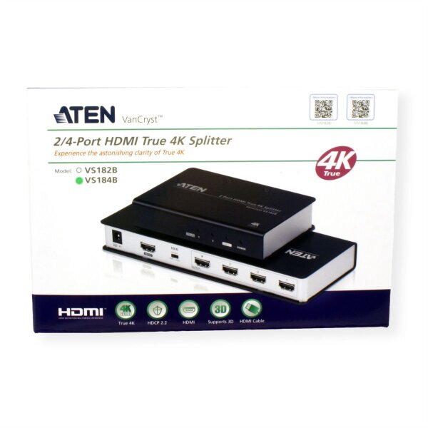 ATEN VS184B 4-Port HDMI Splitter True 4K/2K